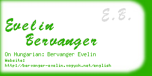 evelin bervanger business card